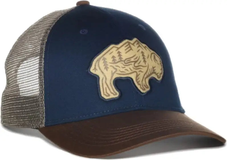OC Sports BISON01 Slight Pre-Curved Cap - Navy Khaki - Navy Khaki / 6 7/8’’ - 7 1/2’’