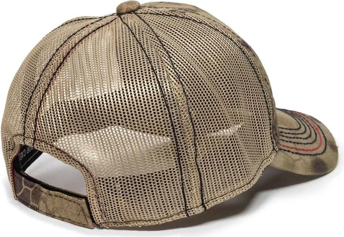 OC Sports BON-013 Fishing Adjustable Cap - Kryptek Highlander Tan - Kryptek Highlander Tan / 6 7/8’’ - 7 1/2’’
