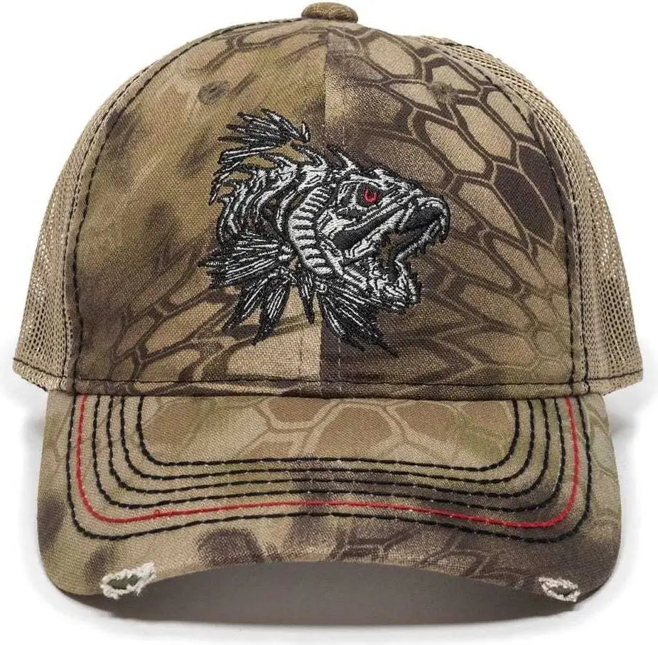 OC Sports BON-013 Fishing Adjustable Cap - Kryptek Highlander Tan - Kryptek Highlander Tan / 6 7/8’’ - 7 1/2’’