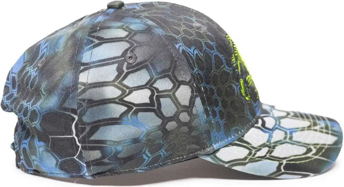 OC Sports BON-020 Fishing Adjustable Cap - Kryptek Neptune - Kryptek Neptune / 6 7/8’’ - 7 1/2’’