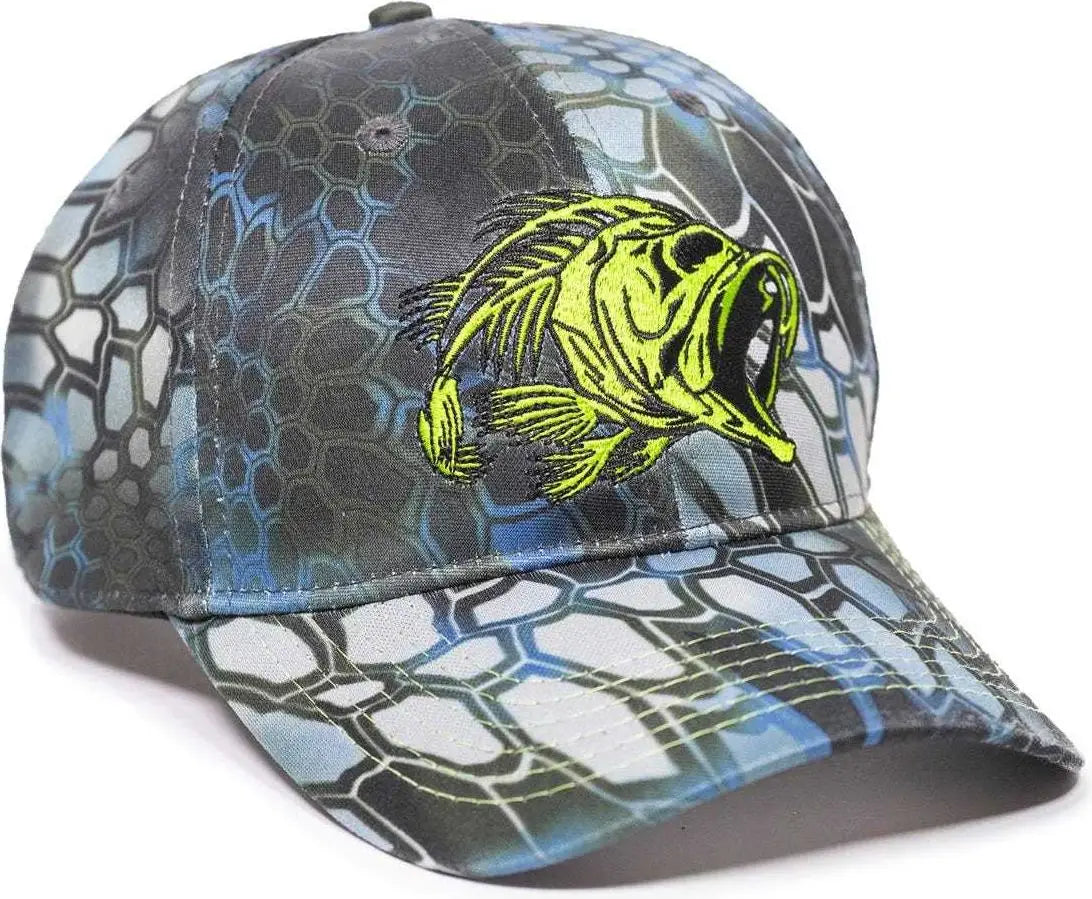 OC Sports BON-020 Fishing Adjustable Cap - Kryptek Neptune - Kryptek Neptune / 6 7/8’’ - 7 1/2’’