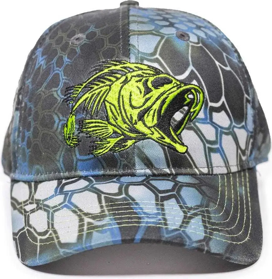 OC Sports BON-020 Fishing Adjustable Cap - Kryptek Neptune - Kryptek Neptune / 6 7/8’’ - 7 1/2’’