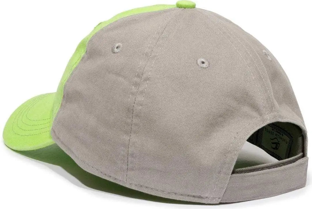 OC Sports BTW-100 Adjustable Ladies Fit Cap - Lime Graphite - Lime Dark Gray / 6 7/8’’ - 7 1/2’’