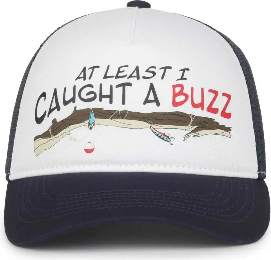 OC Sports BUZZ01 Fisherman Cap - White Navy - White Navy / 6 7/8’’ - 7 1/2’’