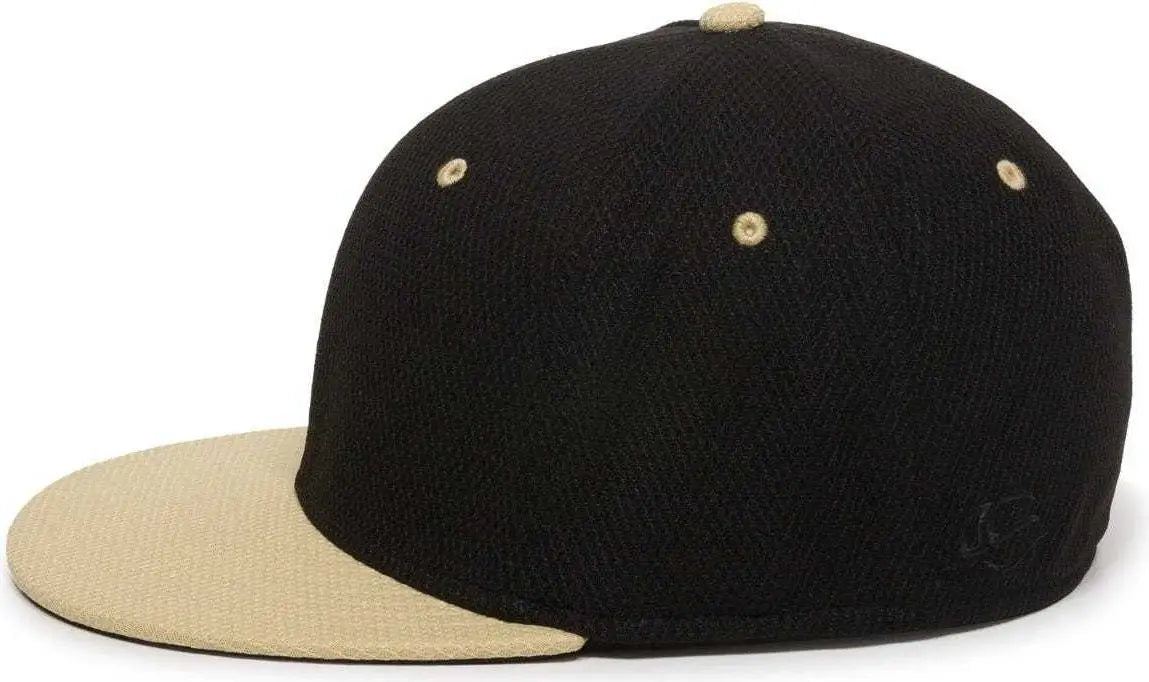 OC Sports CAGE25 Flexible Fitting Cap - Black Vegas Gold