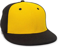 OC Sports CAGE25 Flexible Fitting Cap - Gold Black Black - Gold Black / 6 3/8’’ - 6 3/4’’