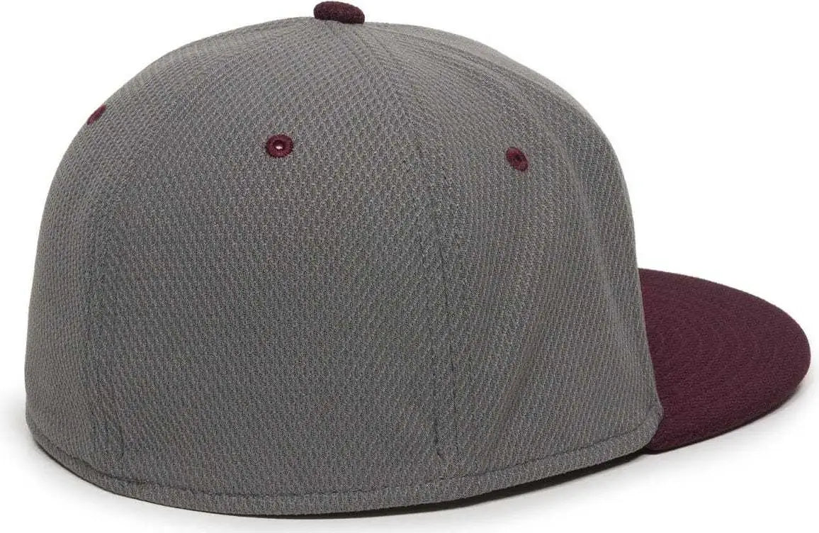 OC Sports CAGE25 Flexible Fitting Cap - Graphite Maroon