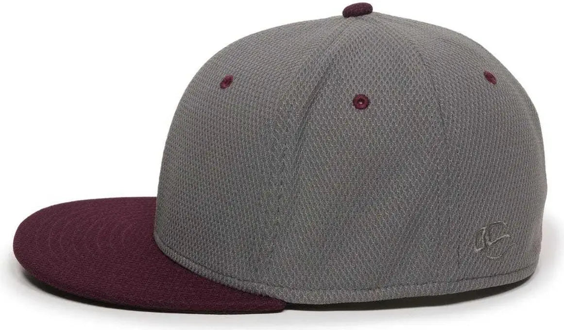 OC Sports CAGE25 Flexible Fitting Cap - Graphite Maroon