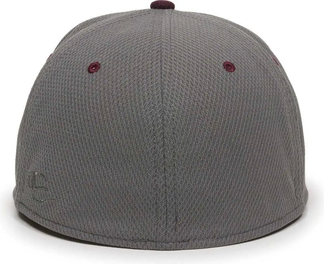 OC Sports CAGE25 Flexible Fitting Cap - Graphite Maroon