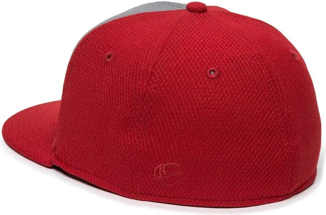 OC Sports CAGE25 Flexible Fitting Cap - Graphite Red Red
