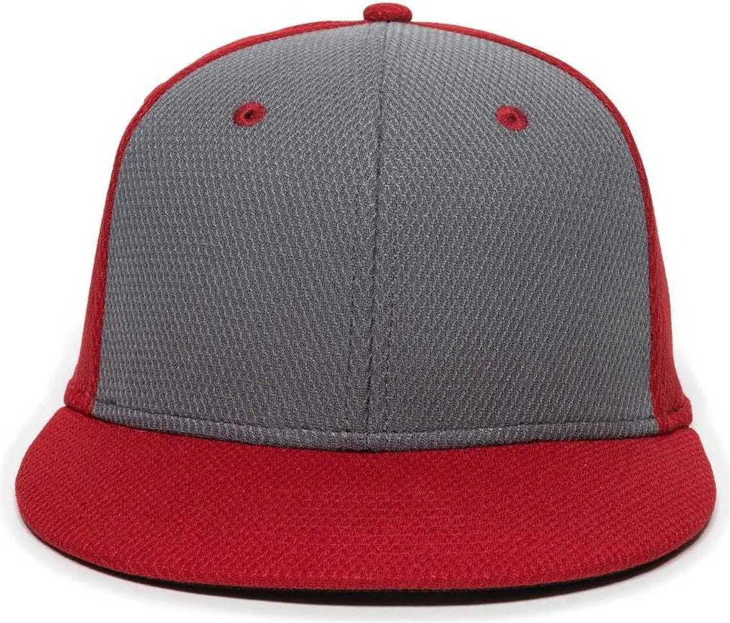 OC Sports CAGE25 Flexible Fitting Cap - Graphite Red Red
