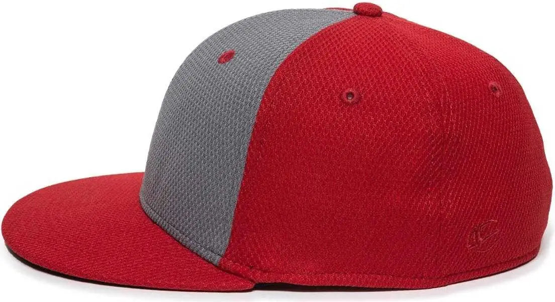 OC Sports CAGE25 Flexible Fitting Cap - Graphite Red Red