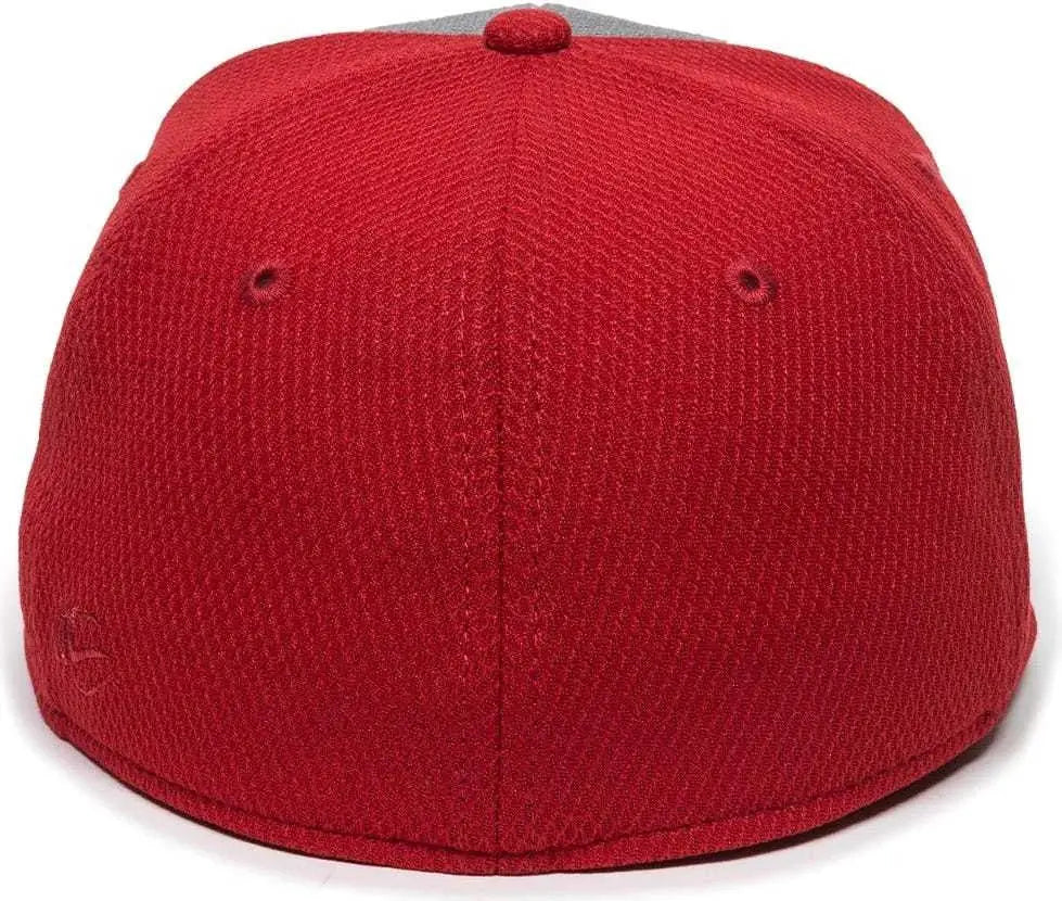 OC Sports CAGE25 Flexible Fitting Cap - Graphite Red Red