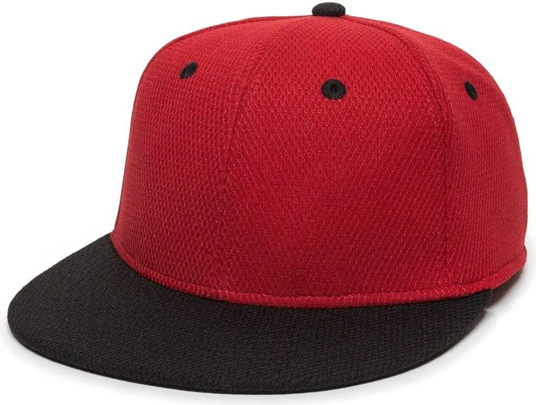 OC Sports CAGE25 Flexible Fitting Cap - Red Black