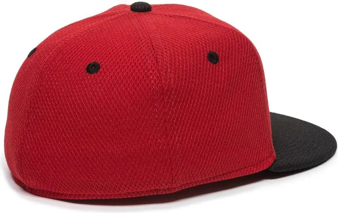 OC Sports CAGE25 Flexible Fitting Cap - Red Black