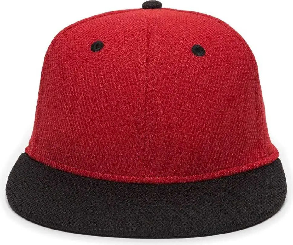 OC Sports CAGE25 Flexible Fitting Cap - Red Black