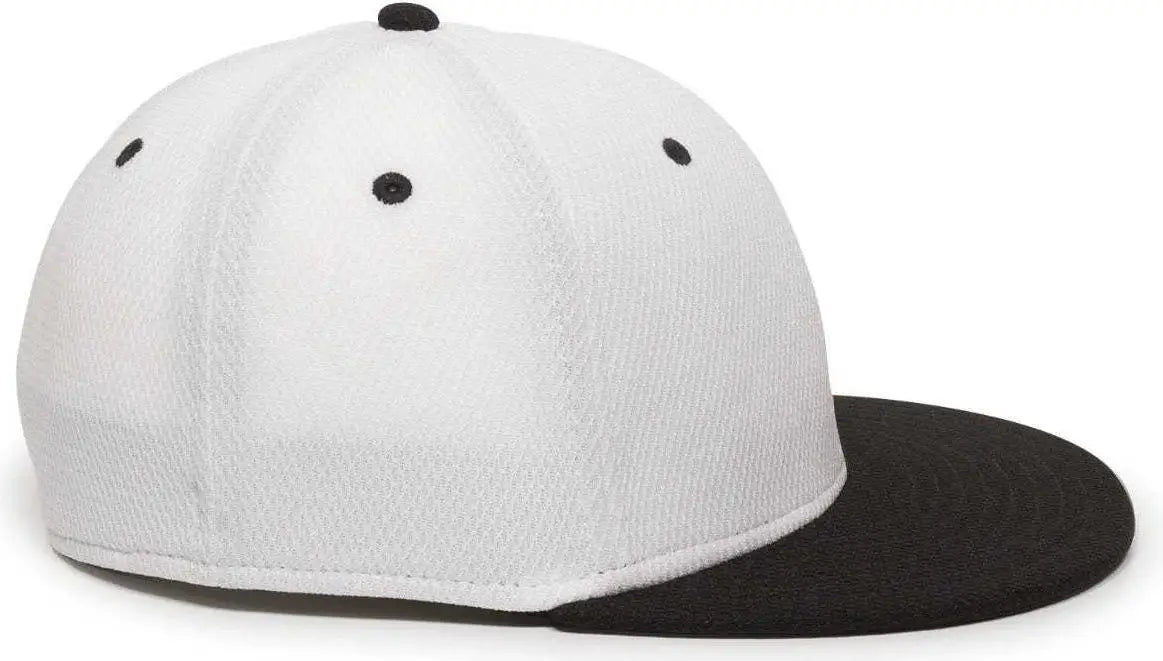 OC Sports CAGE25 Flexible Fitting Cap - White Black
