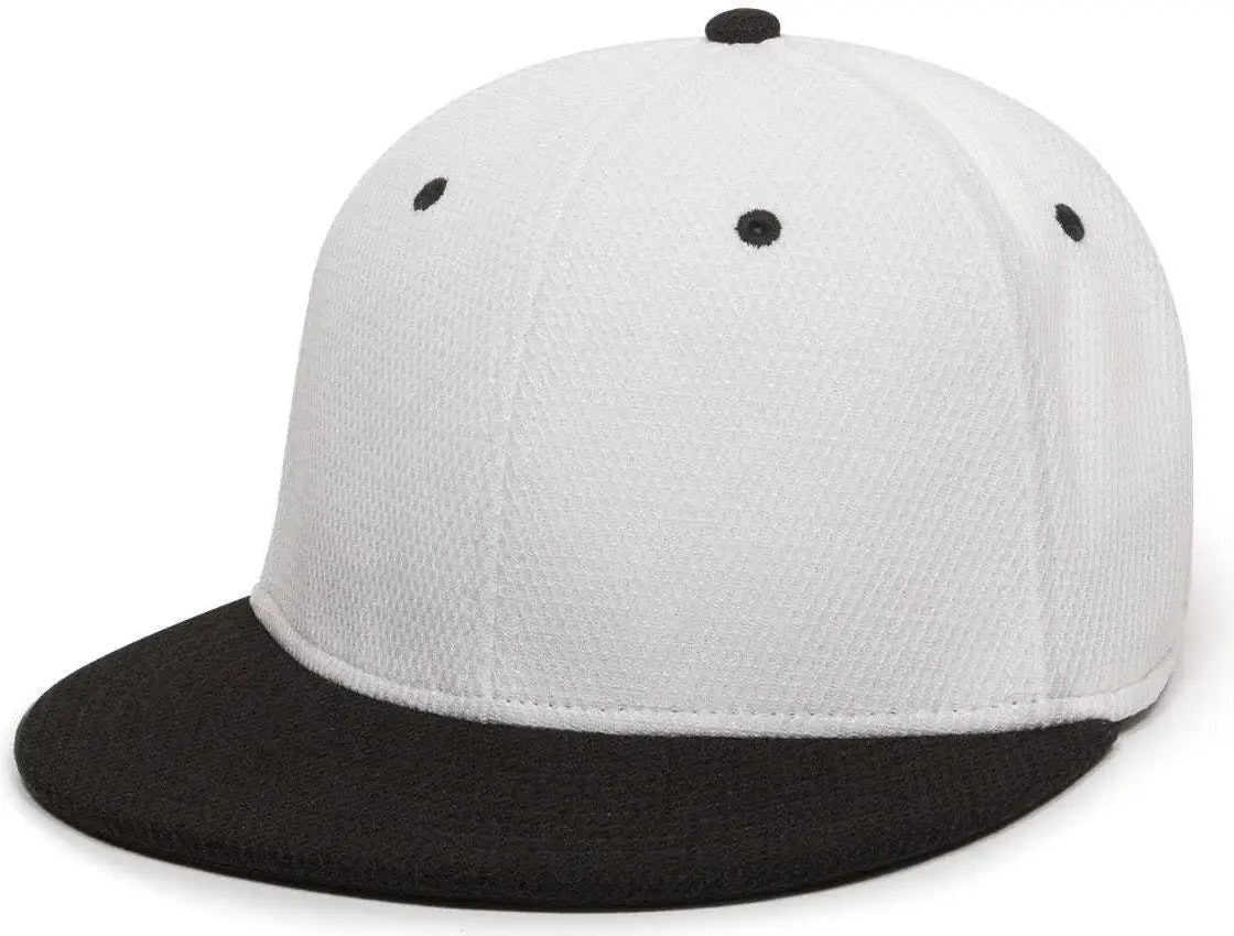 OC Sports CAGE25 Flexible Fitting Cap - White Black