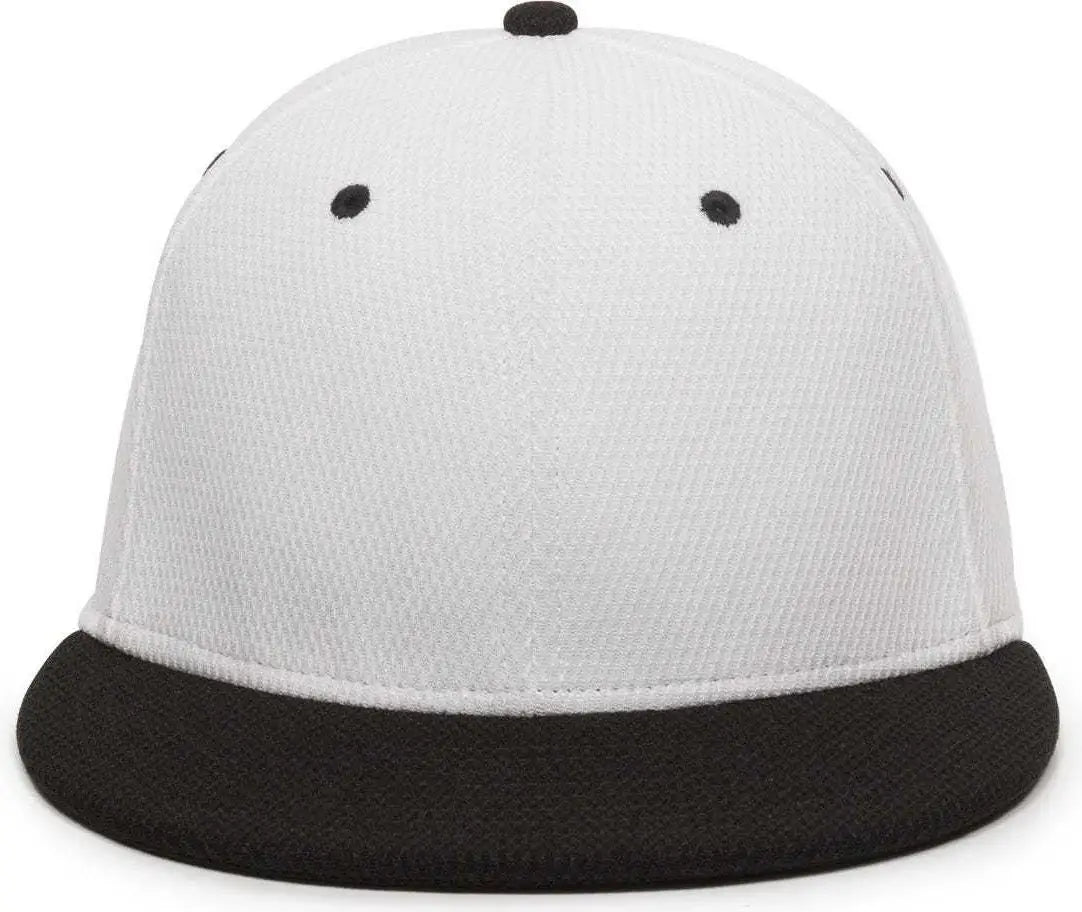 OC Sports CAGE25 Flexible Fitting Cap - White Black