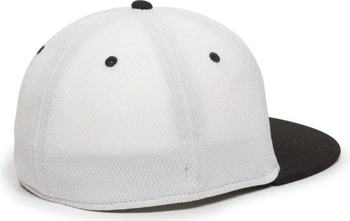 OC Sports CAGE25 Flexible Fitting Cap - White Black