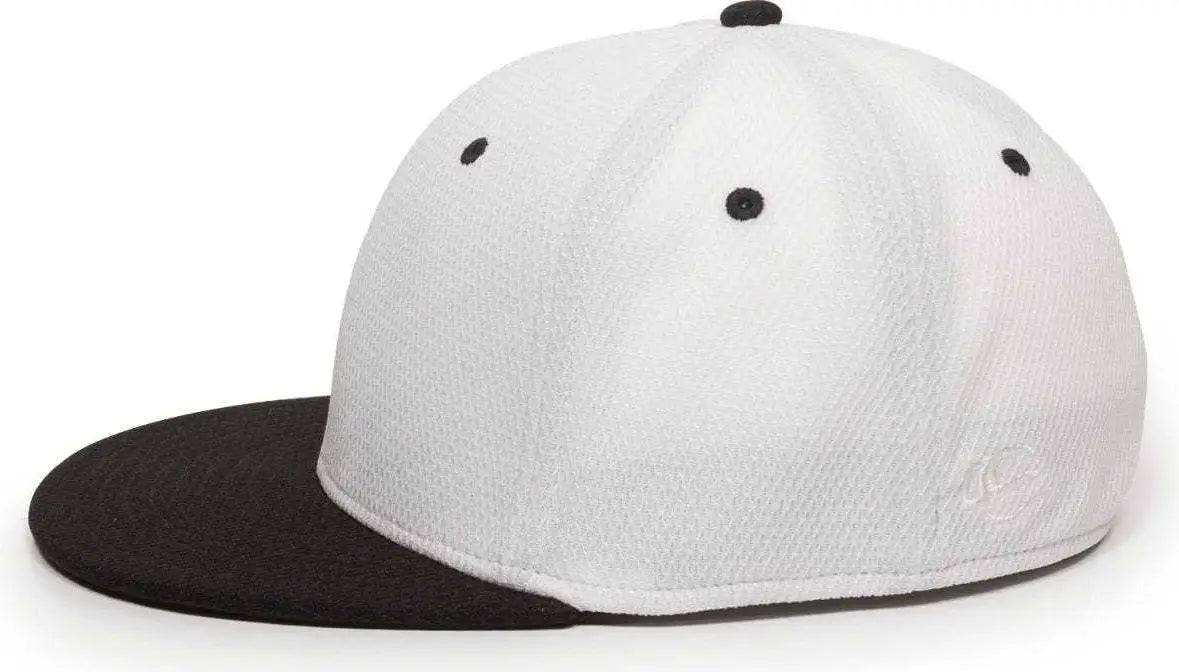 OC Sports CAGE25 Flexible Fitting Cap - White Black
