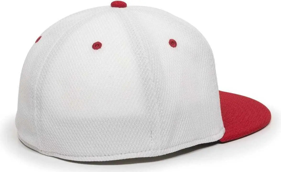 OC Sports CAGE25 Flexible Fitting Cap - White Red