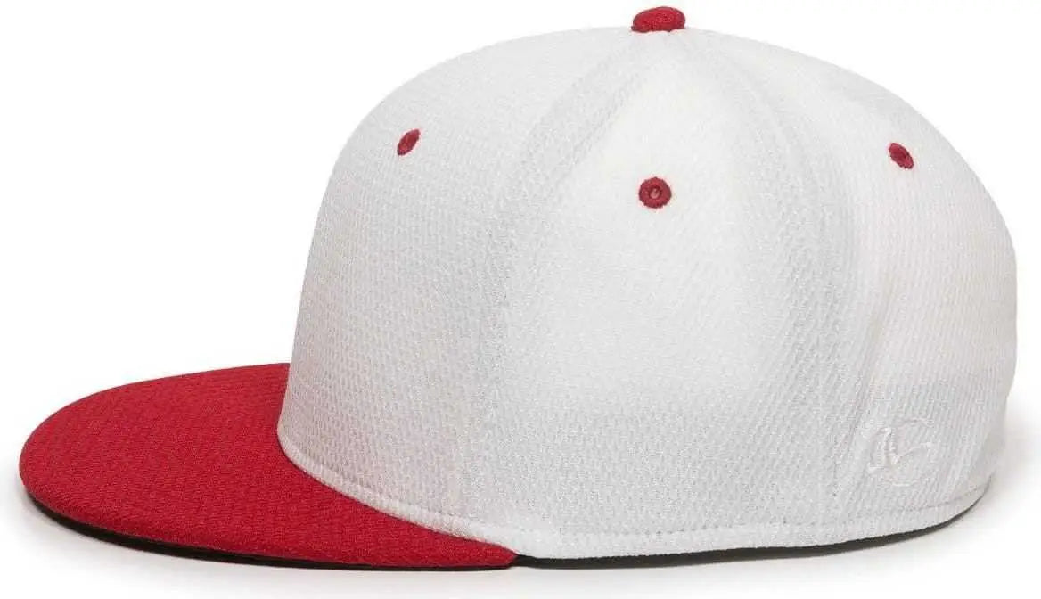 OC Sports CAGE25 Flexible Fitting Cap - White Red