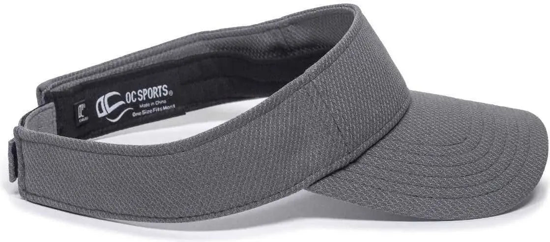 OC Sports CAGE75 Visor - Charcoal - Dark Gray / 6 7/8’’ - 7 1/2’’
