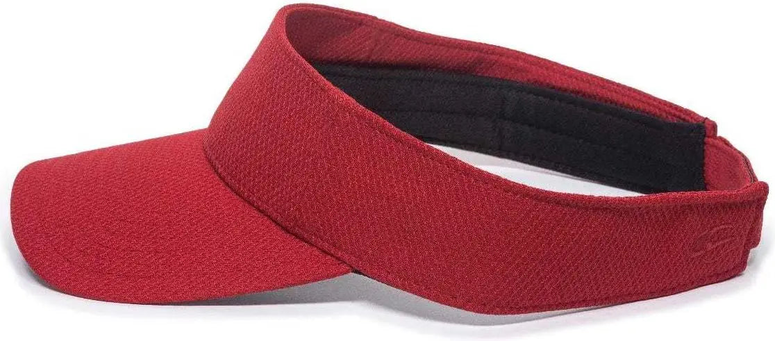 OC Sports CAGE75 Visor - Red - Red / 6 7/8’’ - 7 1/2’’