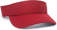 OC Sports CAGE75 Visor - Red - Red / 6 7/8’’ - 7 1/2’’