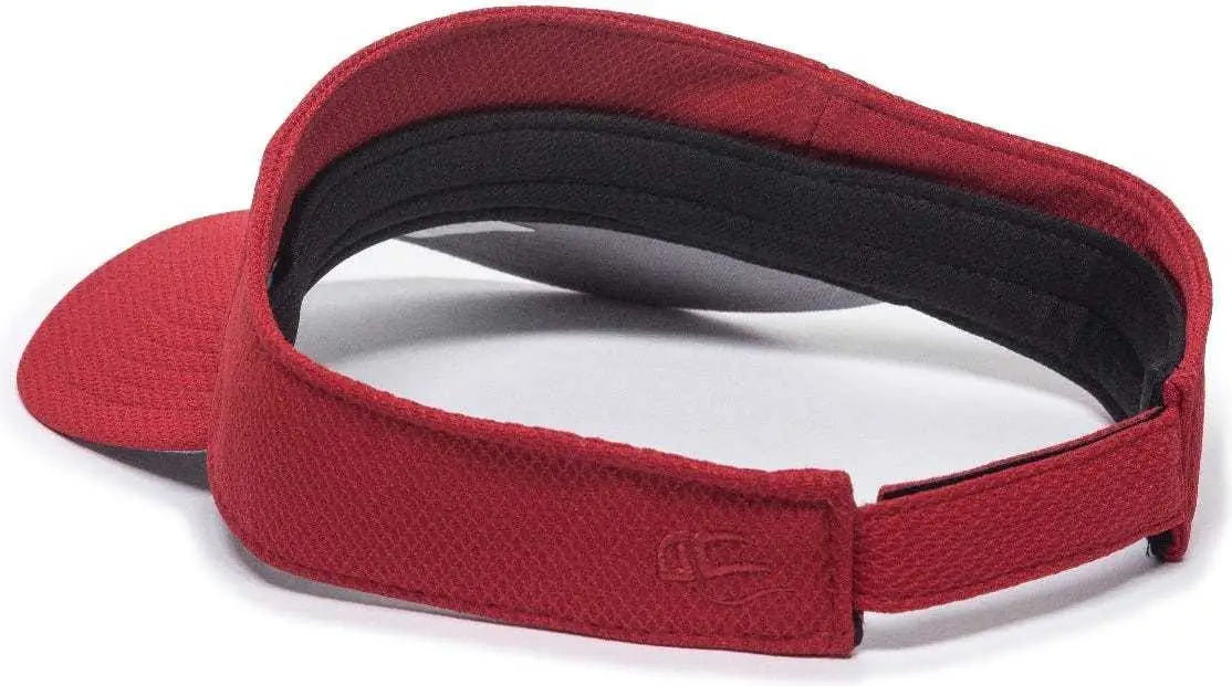 OC Sports CAGE75 Visor - Red - Red / 6 7/8’’ - 7 1/2’’
