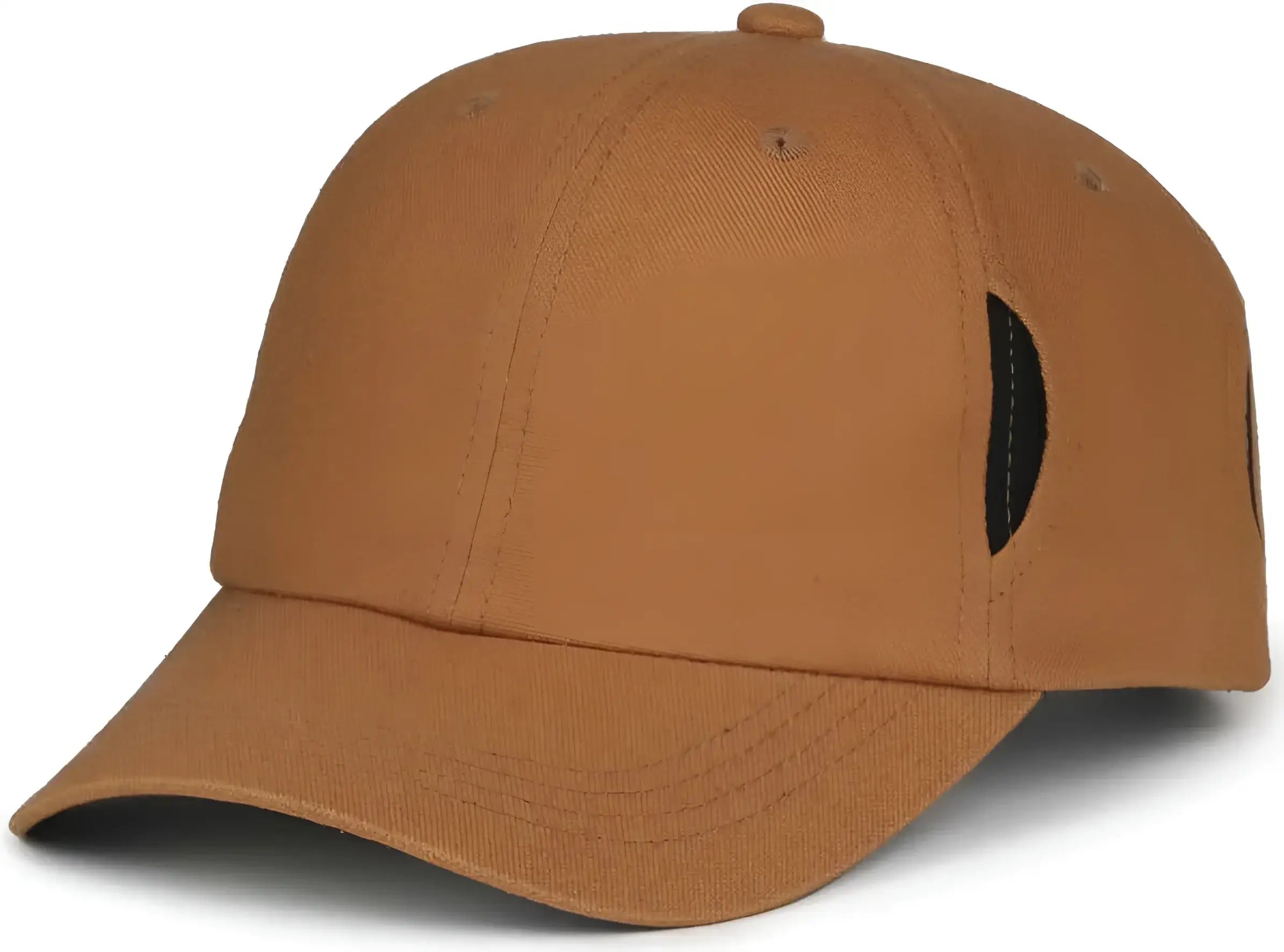 OC Sports CARG100 Cap with Temple Side Pockets - Brown - Brown / OSFM