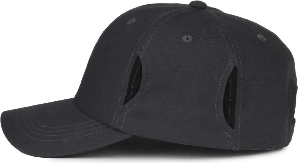 OC Sports CARG100 Cap with Temple Side Pockets - Graphite - Dark Gray / OSFM