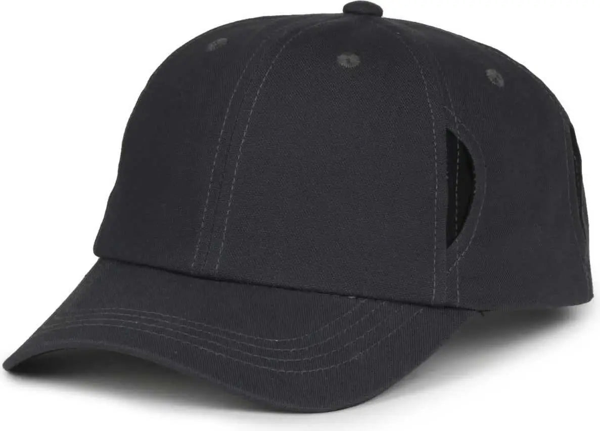 OC Sports CARG100 Cap with Temple Side Pockets - Graphite - Dark Gray / OSFM