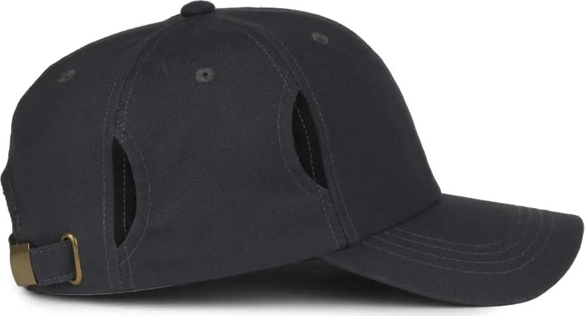 OC Sports CARG100 Cap with Temple Side Pockets - Graphite - Dark Gray / OSFM