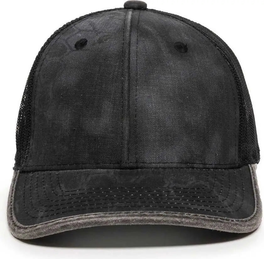 OC Sports CBW-100M Adjustable Mesh Back Cap - Kryptek Typhontm Black - Kryptek Black / OSFM
