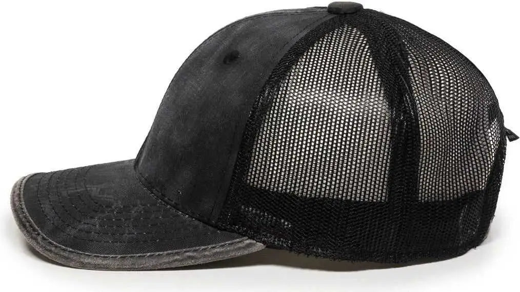 OC Sports CBW-100M Adjustable Mesh Back Cap - Kryptek Typhontm Black - Kryptek Black / OSFM