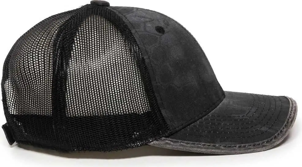 OC Sports CBW-100M Adjustable Mesh Back Cap - Kryptek Typhontm Black - Kryptek Black / OSFM
