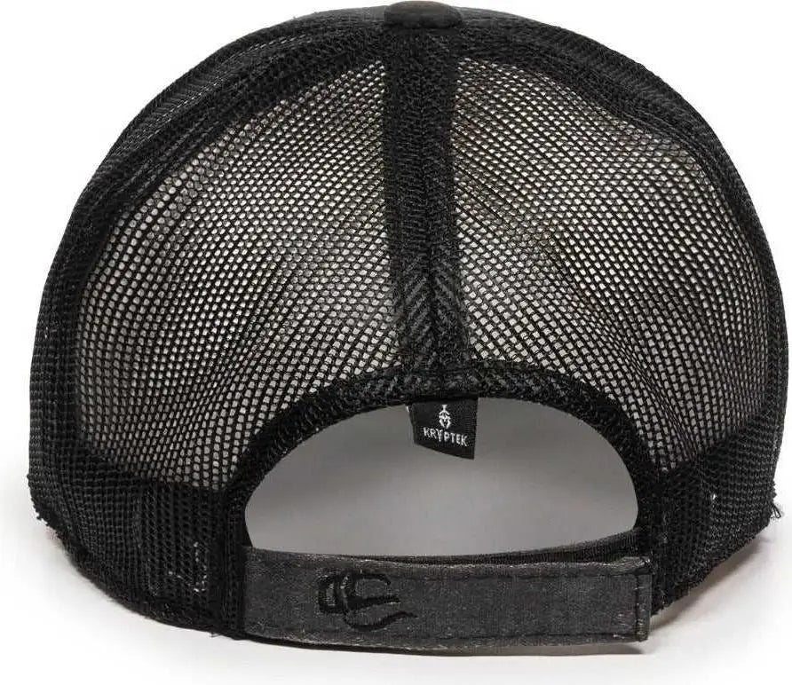 OC Sports CBW-100M Adjustable Mesh Back Cap - Kryptek Typhontm Black - Kryptek Black / OSFM