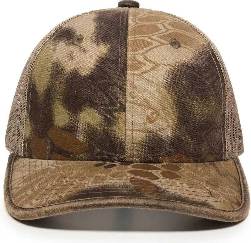 OC Sports CBW-100M Adjustable Mesh Back Cap - Kryptekhighlander Khaki - Kryptek Khaki / OSFM