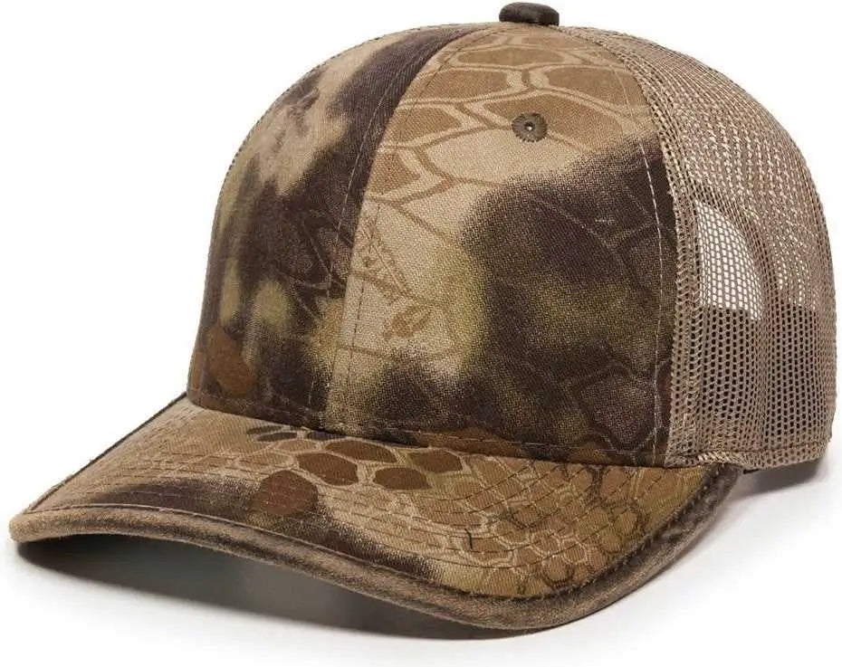 OC Sports CBW-100M Adjustable Mesh Back Cap - Kryptekhighlander Khaki - Kryptek Khaki / OSFM