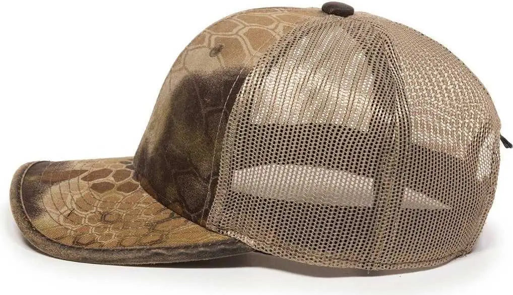 OC Sports CBW-100M Adjustable Mesh Back Cap - Kryptekhighlander Khaki - Kryptek Khaki / OSFM
