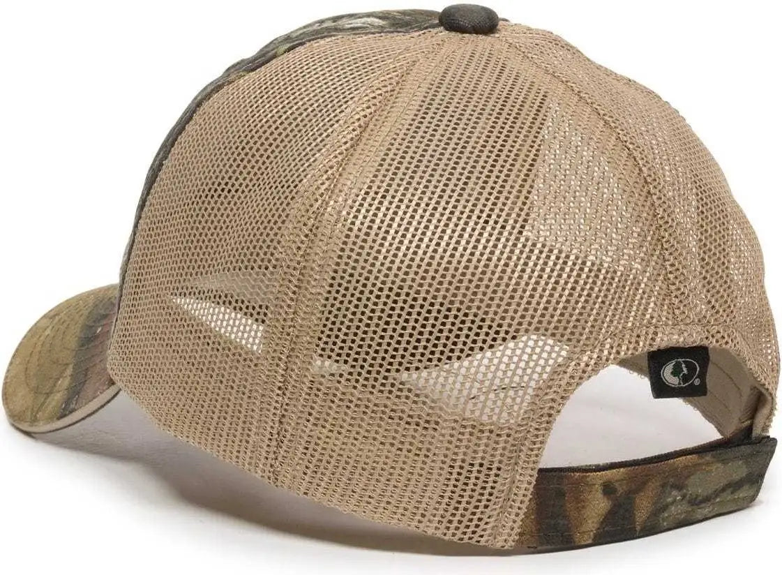 OC Sports CGWM-301 Adjustable Mesh Back Cap - Mossy Oak Break-Up Tan - Mossy Oak Break-Up Tan / 6 7/8’’ - 7 1/2’’