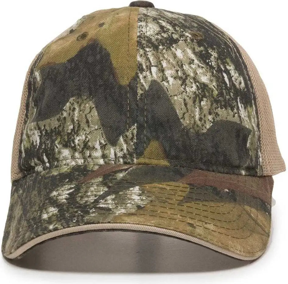 OC Sports CGWM-301 Adjustable Mesh Back Cap - Mossy Oak Break-Up Tan - Mossy Oak Break-Up Tan / 6 7/8’’ - 7 1/2’’