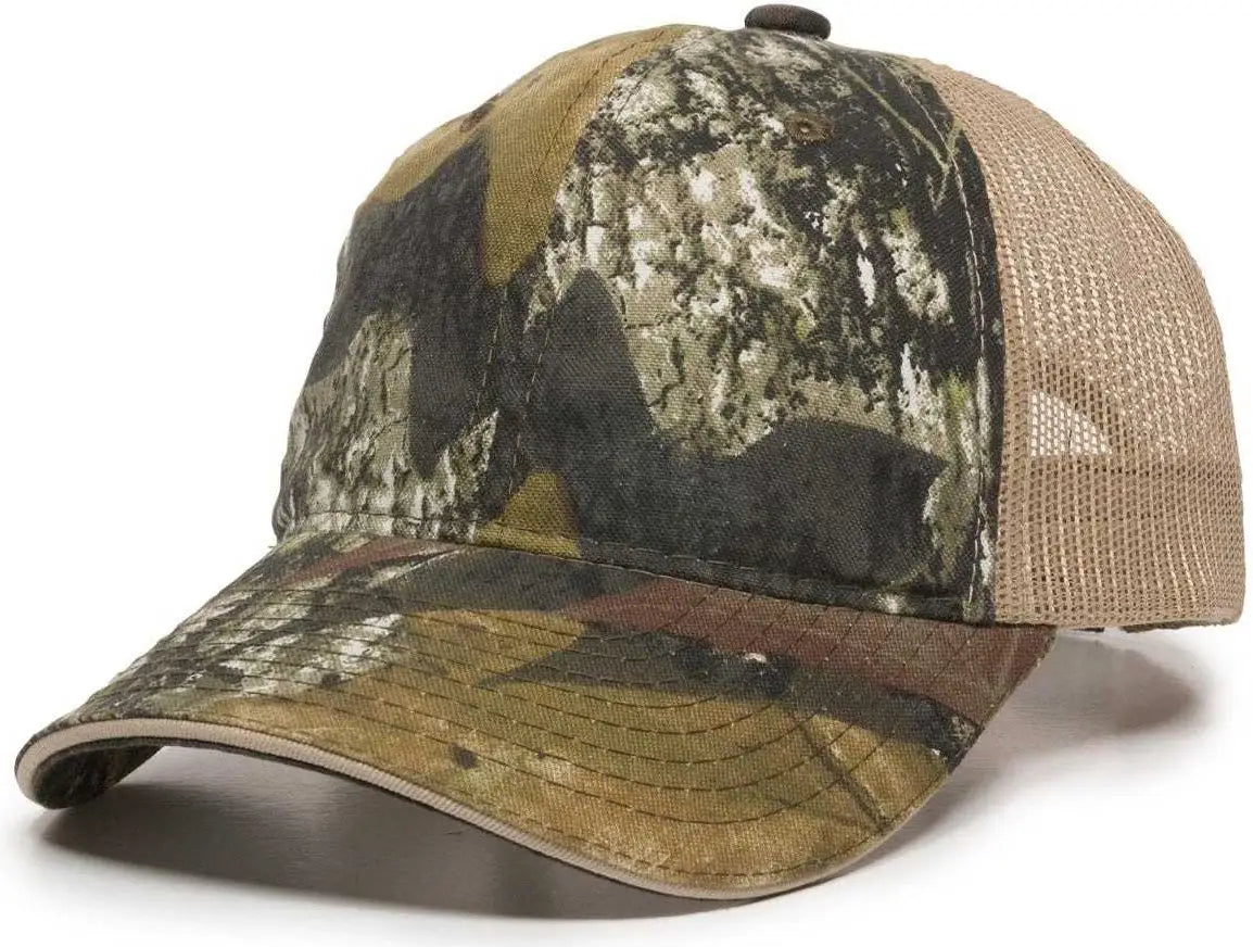 OC Sports CGWM-301 Adjustable Mesh Back Cap - Mossy Oak Break-Up Tan - Mossy Oak Break-Up Tan / 6 7/8’’ - 7 1/2’’