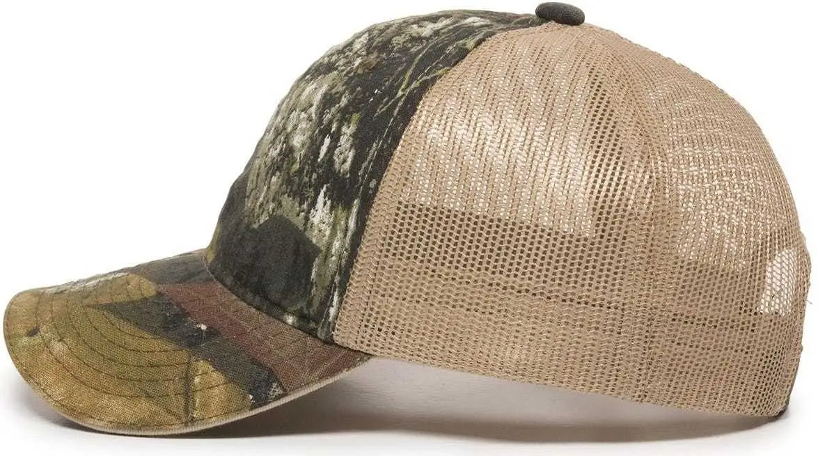 OC Sports CGWM-301 Adjustable Mesh Back Cap - Mossy Oak Break-Up Tan - Mossy Oak Break-Up Tan / 6 7/8’’ - 7 1/2’’
