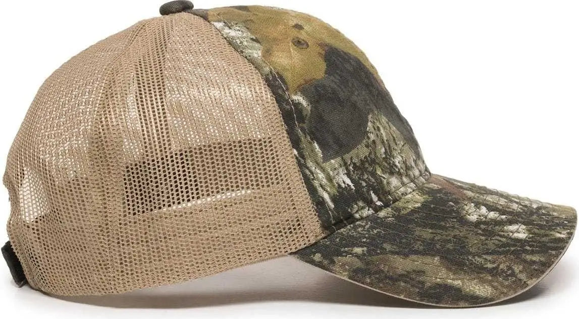 OC Sports CGWM-301 Adjustable Mesh Back Cap - Mossy Oak Break-Up Tan - Mossy Oak Break-Up Tan / 6 7/8’’ - 7 1/2’’