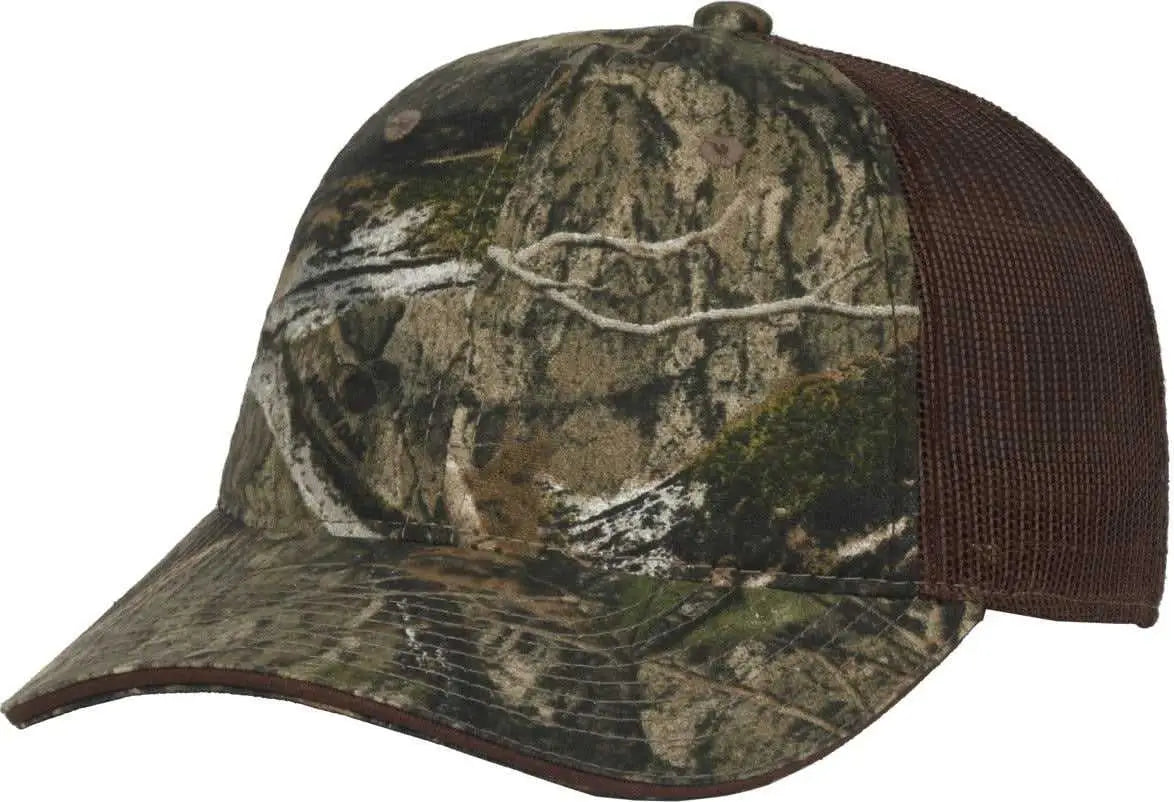 OC Sports CGWM-301 Adjustable Mesh Back Cap - Mossy Oak Country DNA Brown - Mossy Oak Brown / OSFM