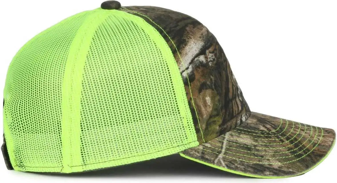 OC Sports CGWM-301 Adjustable Mesh Back Cap - Mossy Oak Country DNA Neon Yellow - Mossy Oak Yellow / OSFM