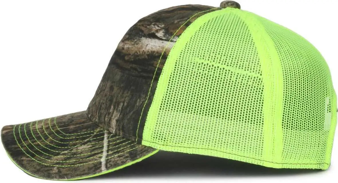OC Sports CGWM-301 Adjustable Mesh Back Cap - Mossy Oak Country DNA Neon Yellow - Mossy Oak Yellow / OSFM